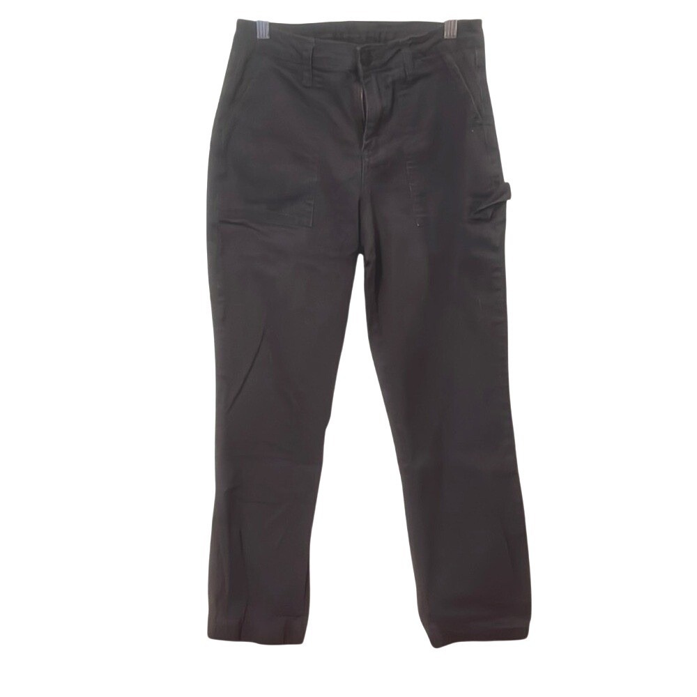 YMI Womens High Rise Carpenter Cargo Pants Dark Brown Straight Leg Utility Size5